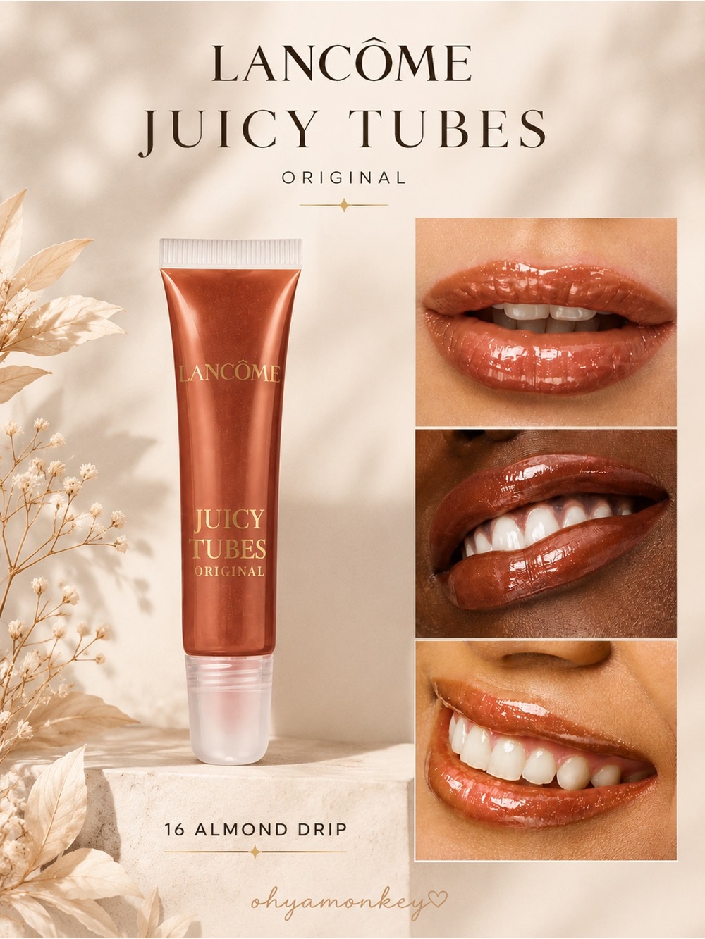 Lancôme Juicy Tubes Lip Gloss — Almond Drip